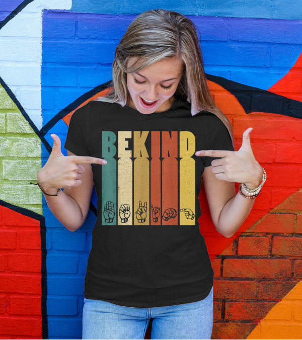 Autism Awareness Be Kind ASL Anti Bullying Boy Girl T-Shirt