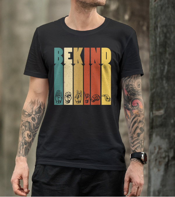 Autism Awareness Be Kind ASL Anti Bullying Boy Girl T-Shirt