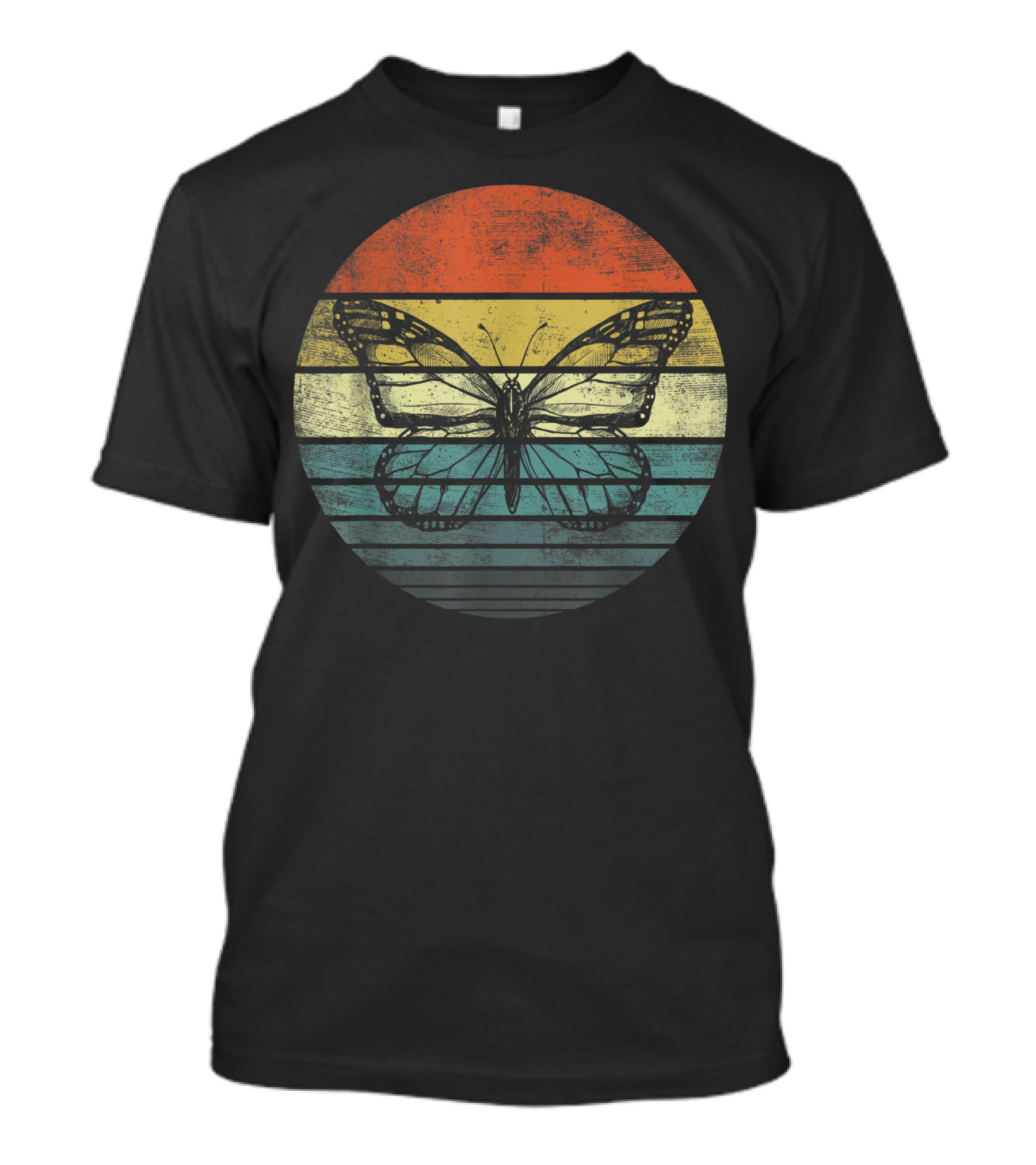 Butterfly Lover Monarch Sunset Entomology Vintage Aesthetic T-Shirt