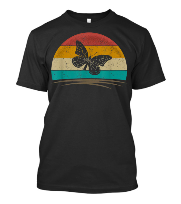 Butterfly Retro Sunset 70s Vintage Butterfly T-Shirt