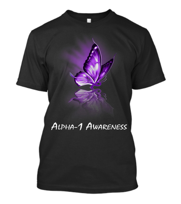 Alpha-1 Awareness Purple Butterfly Ribbon T-Shirt