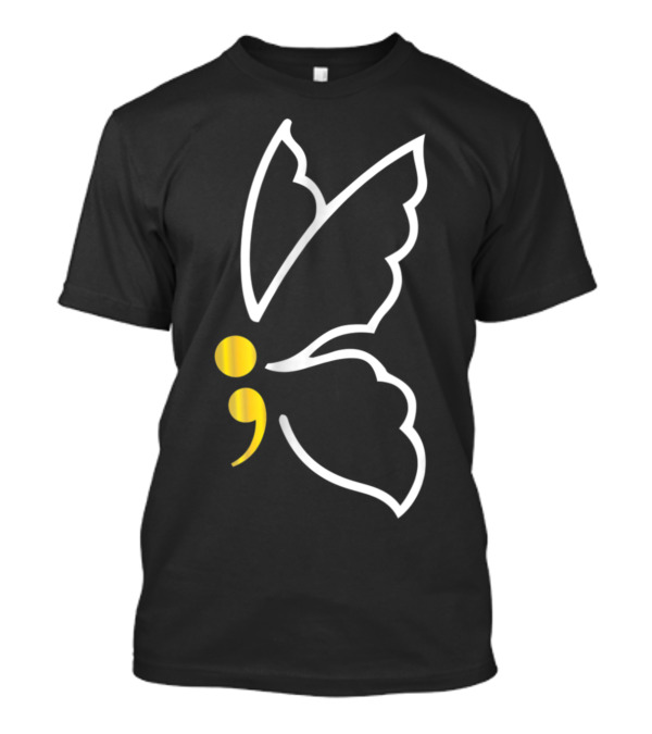 Butterfly Semicolon Symbol May Mental Health Awareness Month T-Shirt