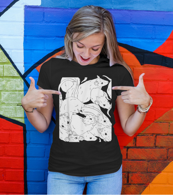Creepy Cute Rat King Wicca Witch Pastel Goth Rats T-Shirt