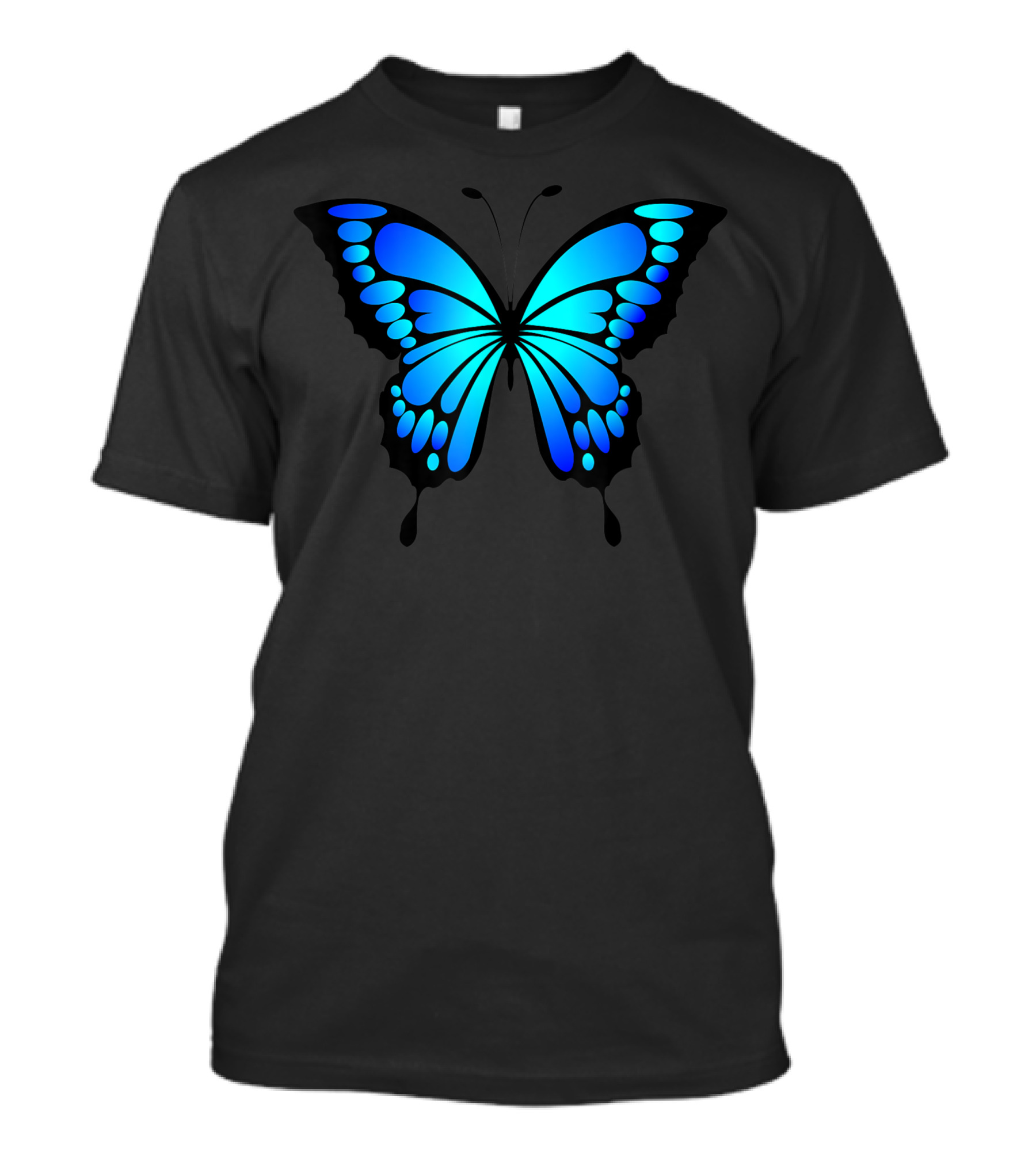 Cute Vibrant Blue Butterfly T-Shirt