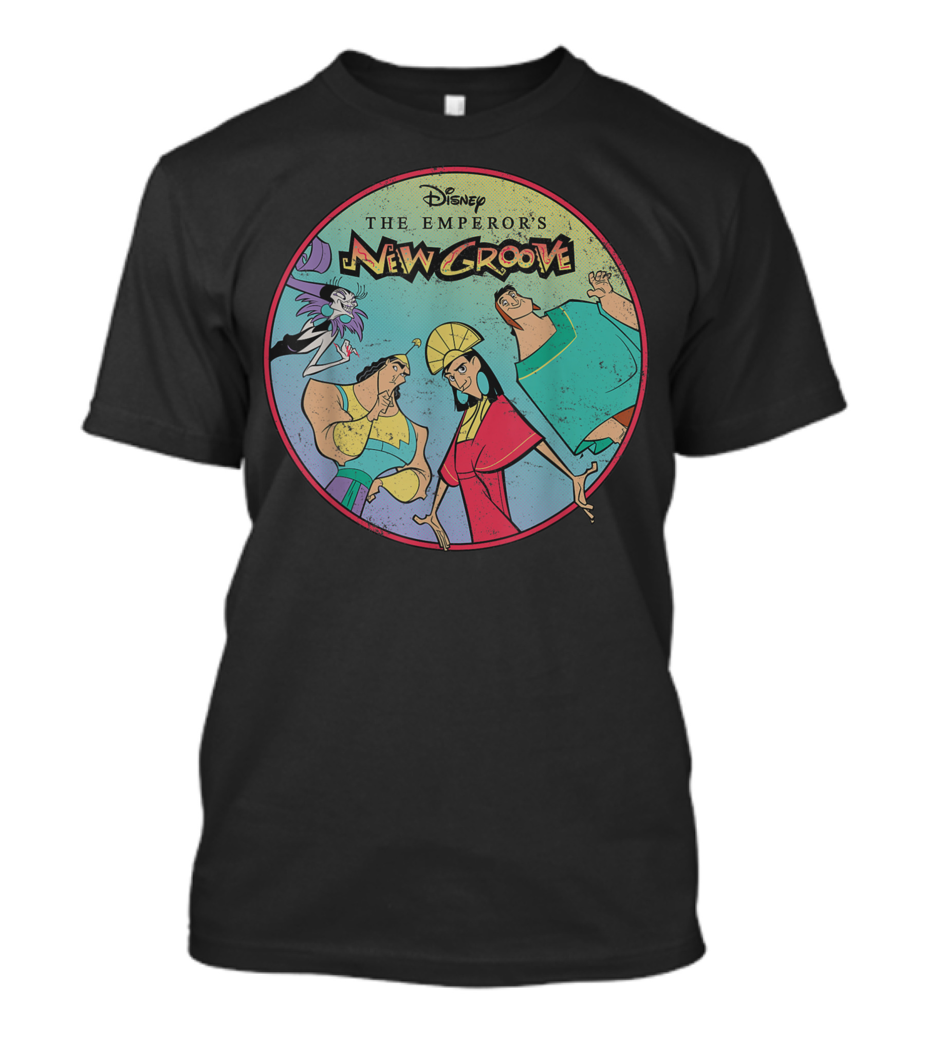 Disney The Emperor's New Groove Yzma Kuzco Pacha Kronk Characters T-Shirt