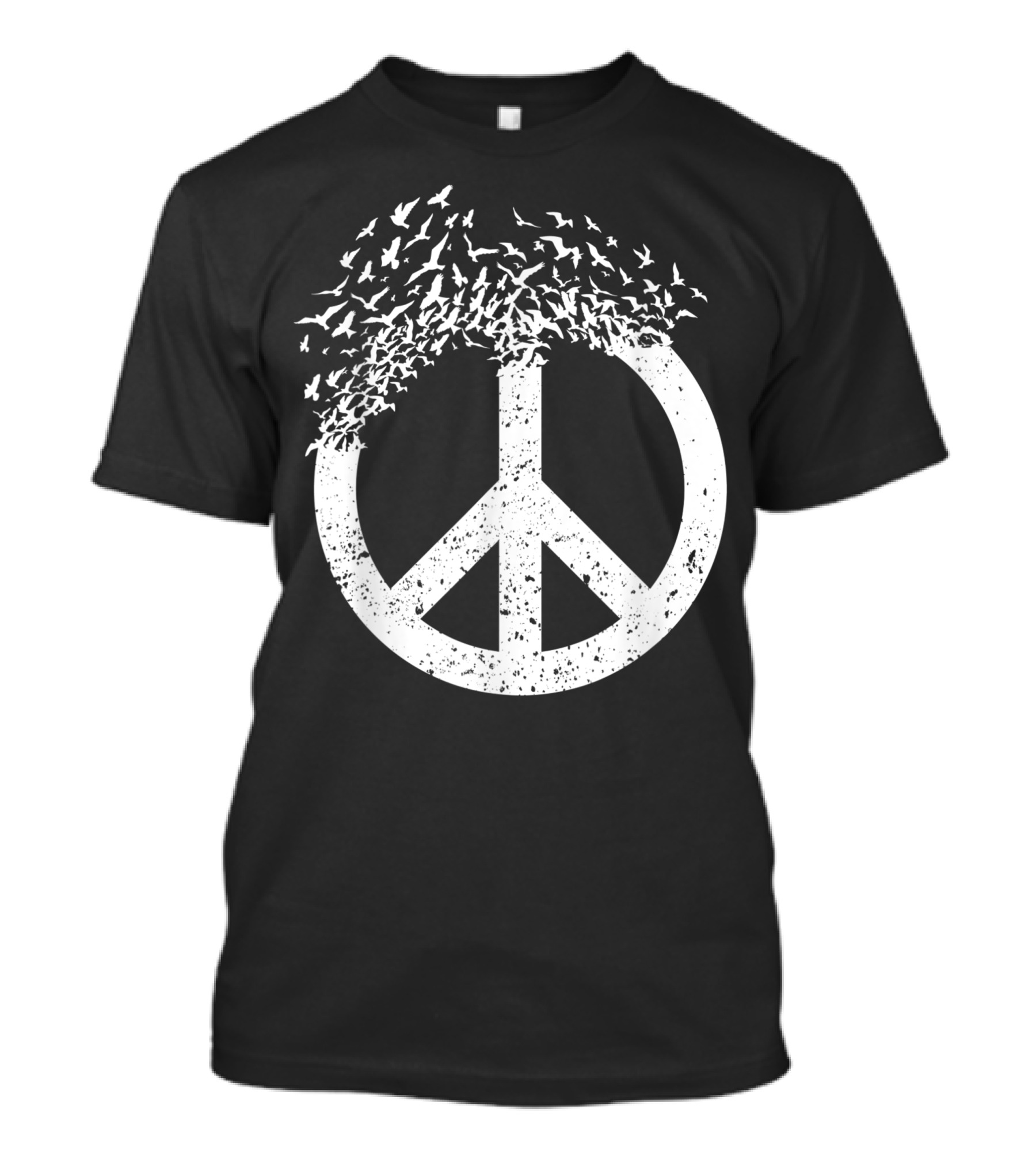 Dove Birds Peace Sign 70s Hippies 60s World T-Shirt