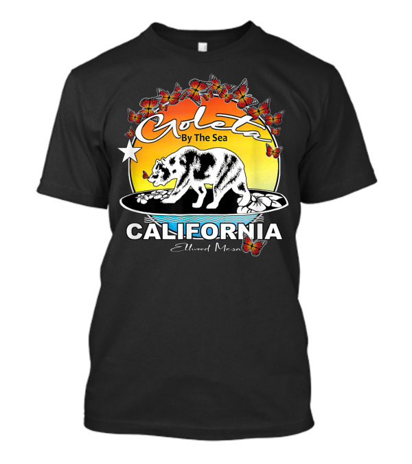 Goleta By The Sea California Ellwood Mesa Monarch Butterfly Bear T-Shirt