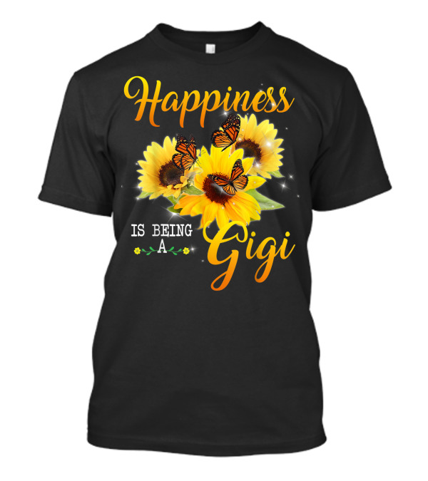 Happiness Is Being A Gigi Sunflowers And Butterflies T-Shirt