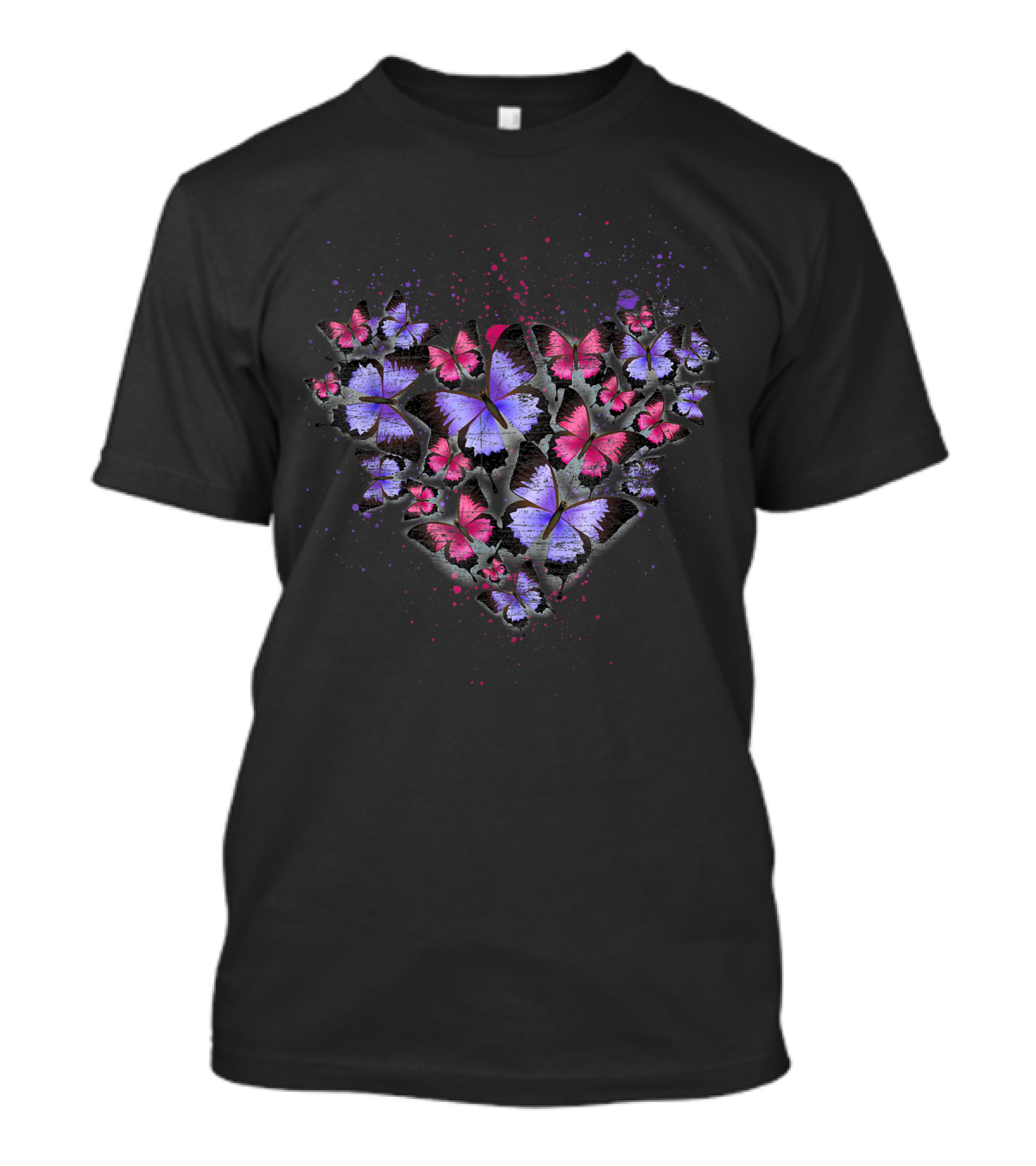 Heart Shaped Colorful Butterfly T-Shirt