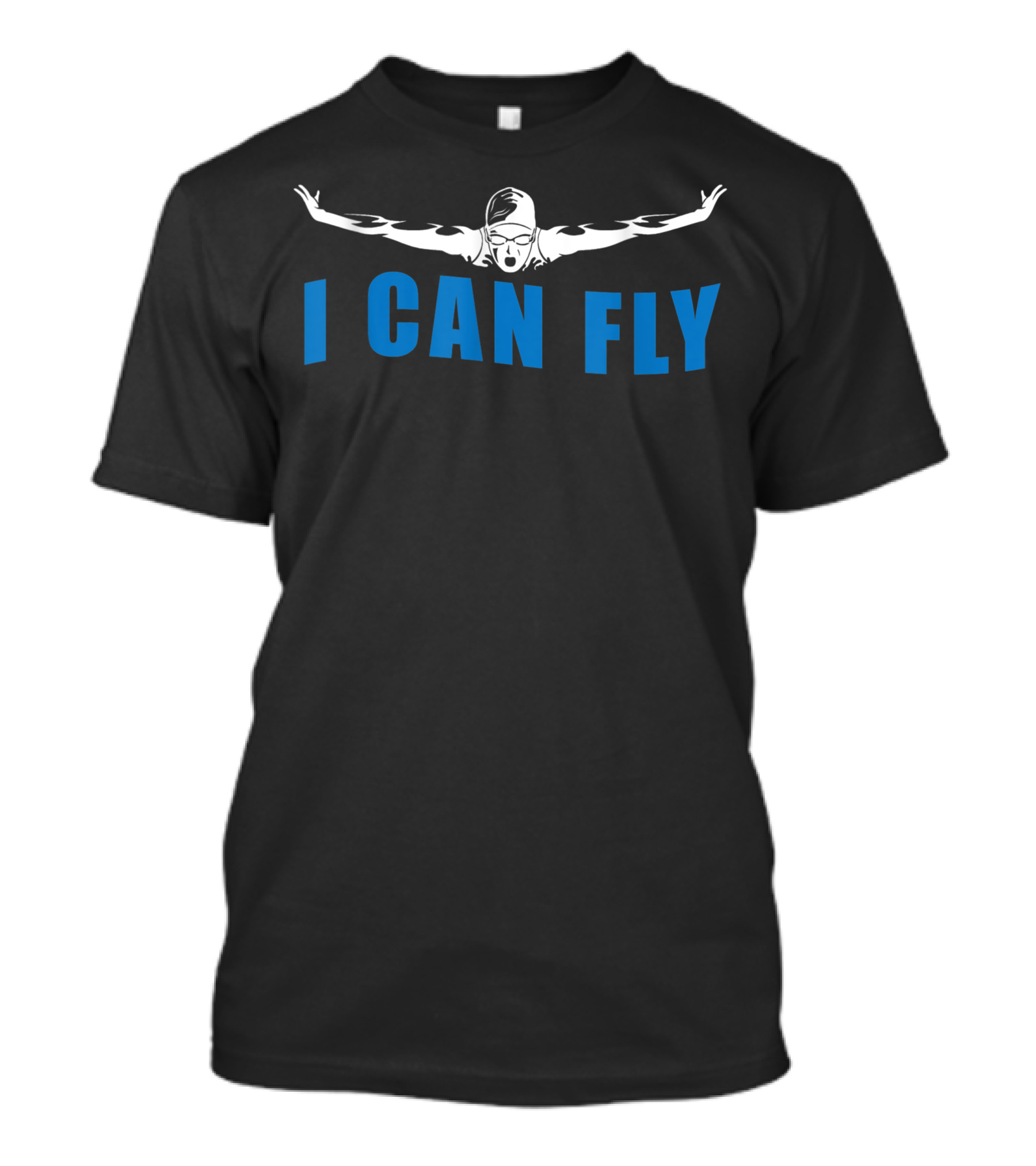 I Can Fly Butterfly Swimmer Cool Swimming T-Shirt