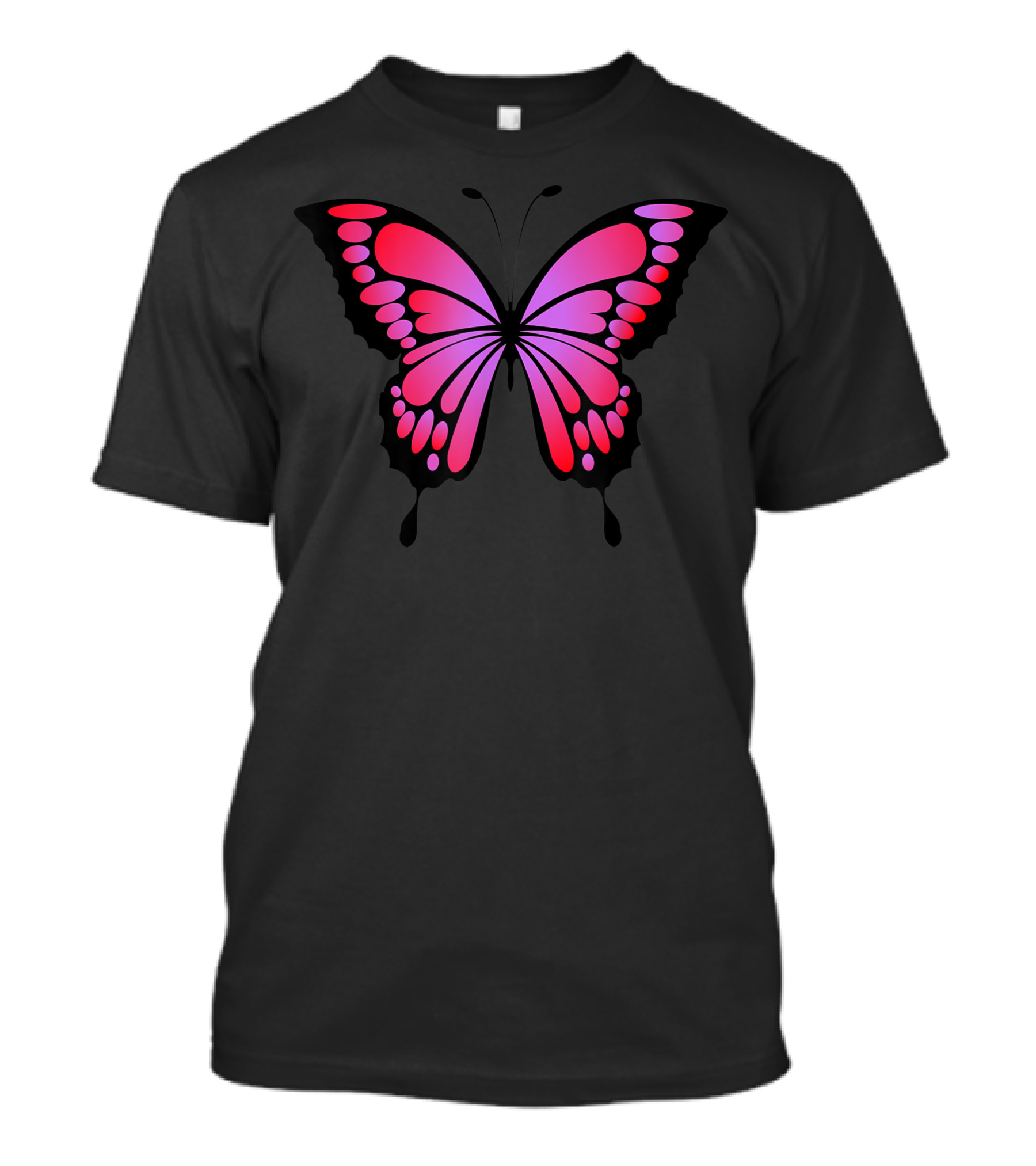 Intense Red And Purple Butterfly T-Shirt