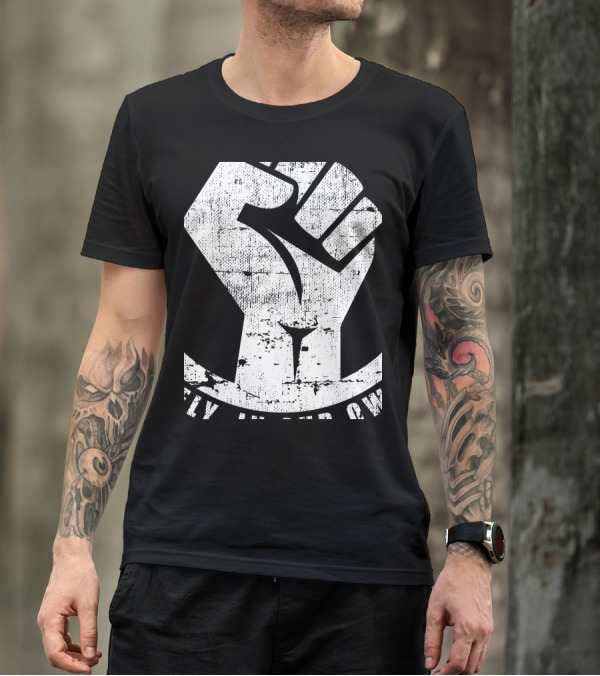 Introvert Introverts Unite Separately In Our Own Homes Fist T-Shirt