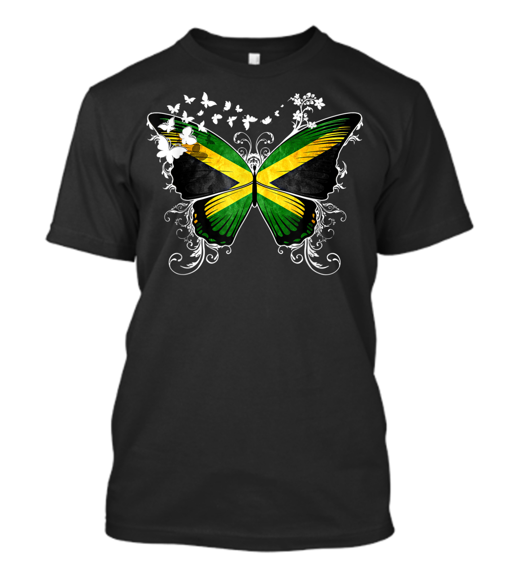 Jamaica Flag Butterfly Jamaican T-Shirt