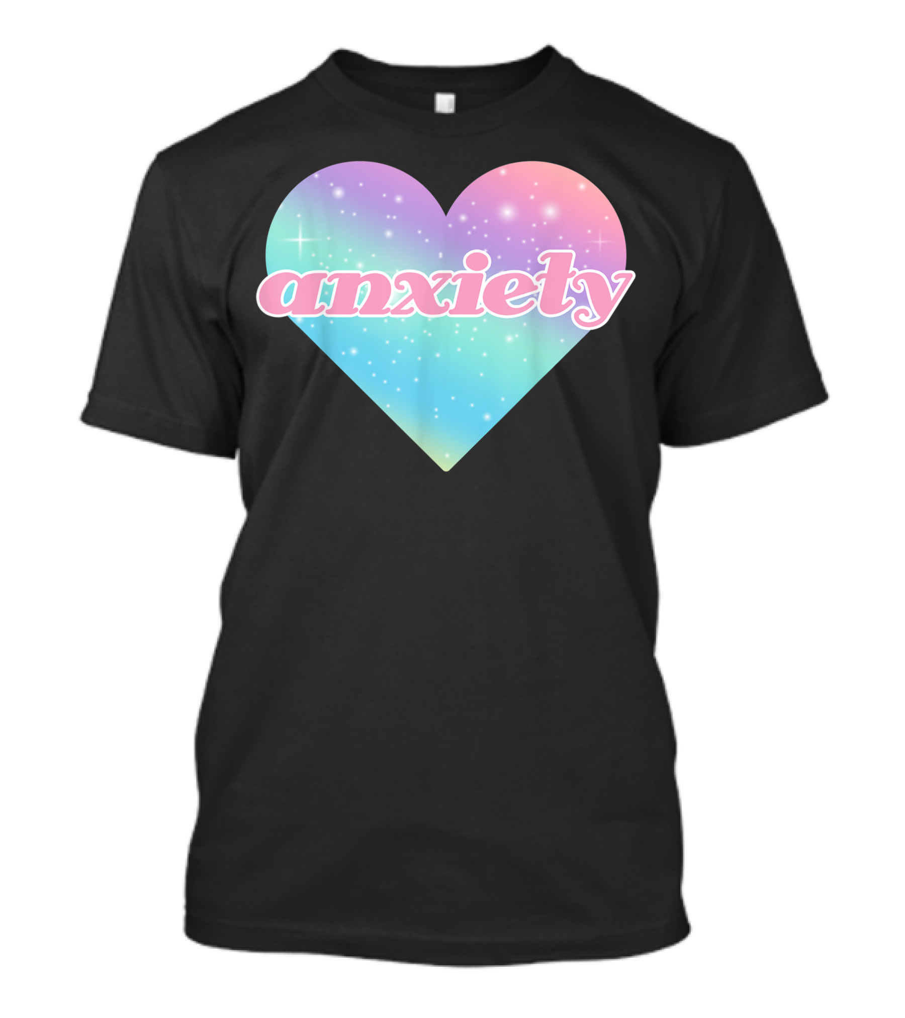 Kawaii Pastel Goth Space Heart Anxiety T-Shirt