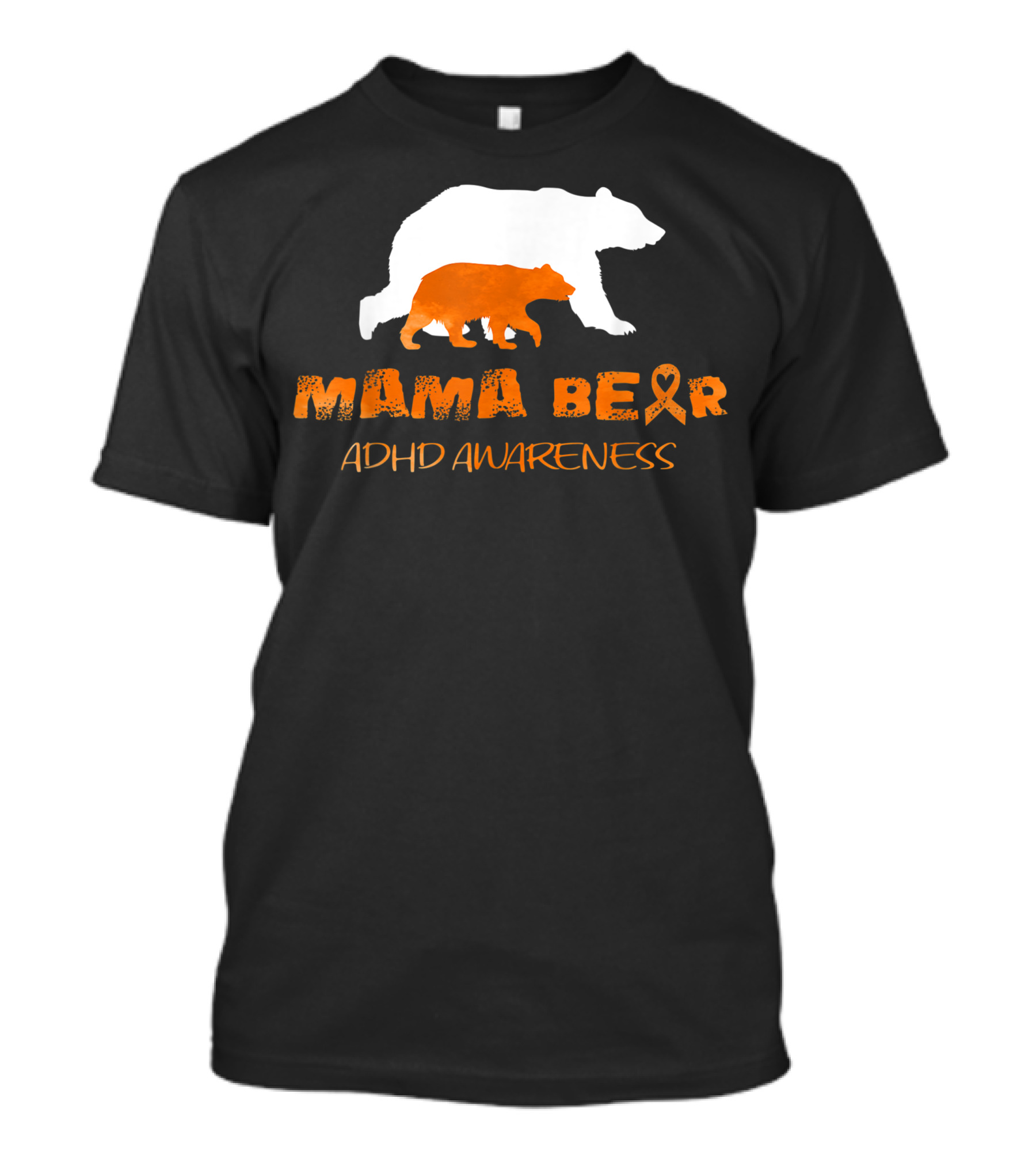 Mama Bear ADHD Awareness Ribbon Bear T-Shirt