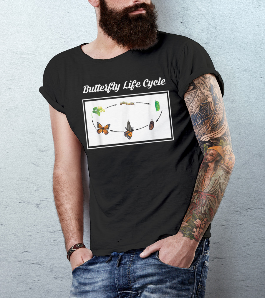Butterfly Life Cycle Monarch Metamorphosis Caterpillar T-Shirt