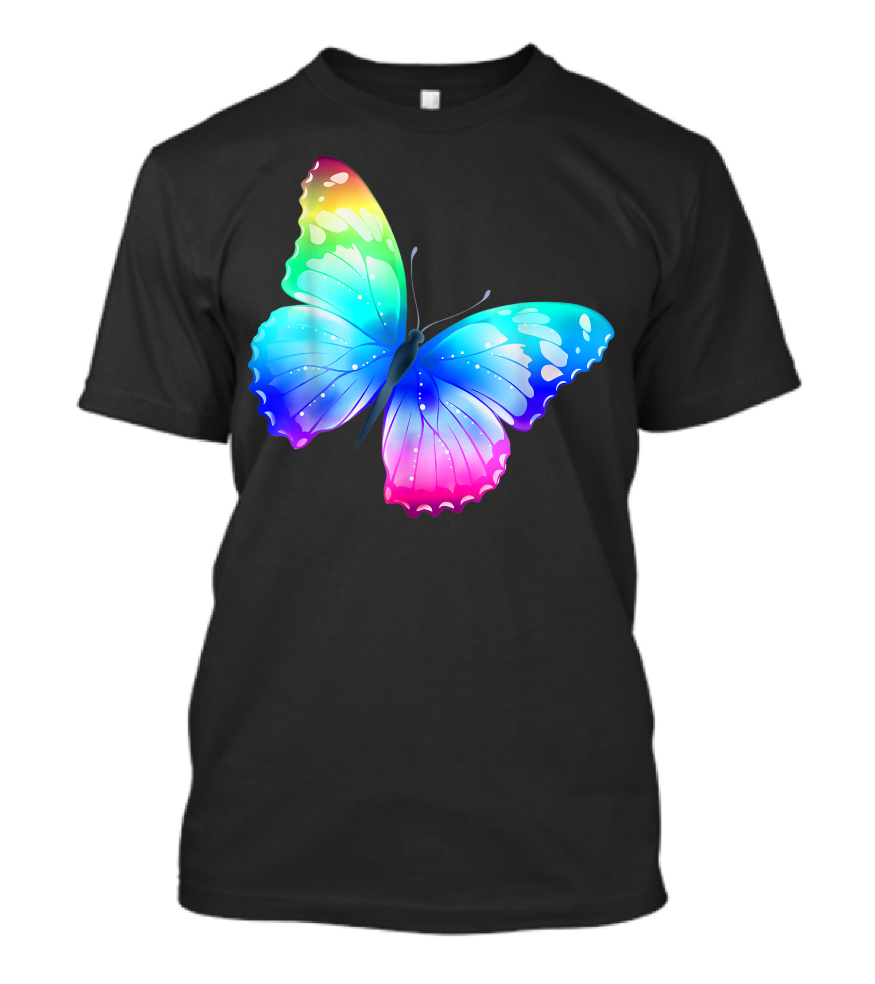 Monarch Butterfly Rainbow Pastel Festival Rave Colorful Cute T-Shirt