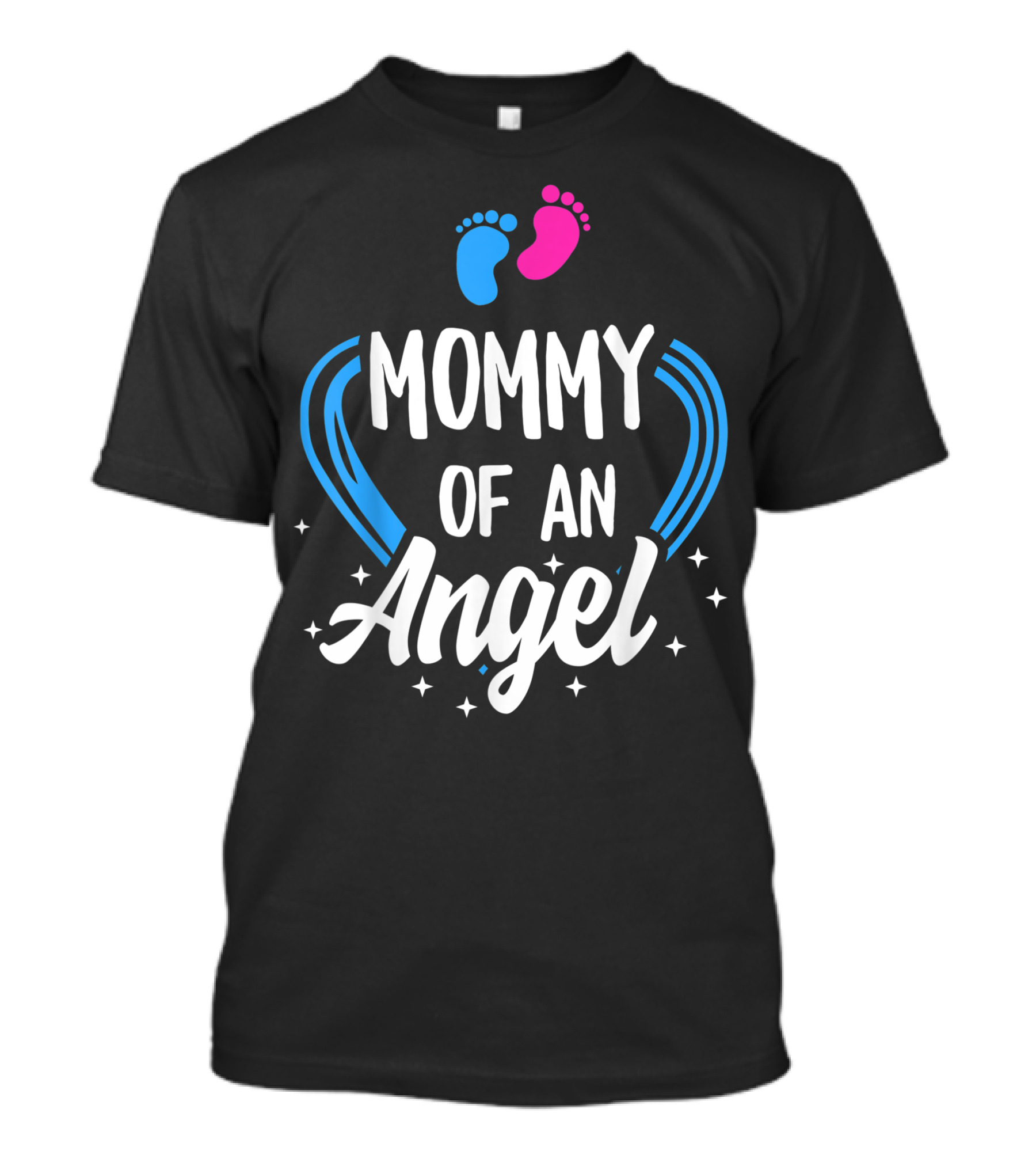 Mommy Of An Angel Infant Loss Awareness Butterfly Footprints T-Shirt