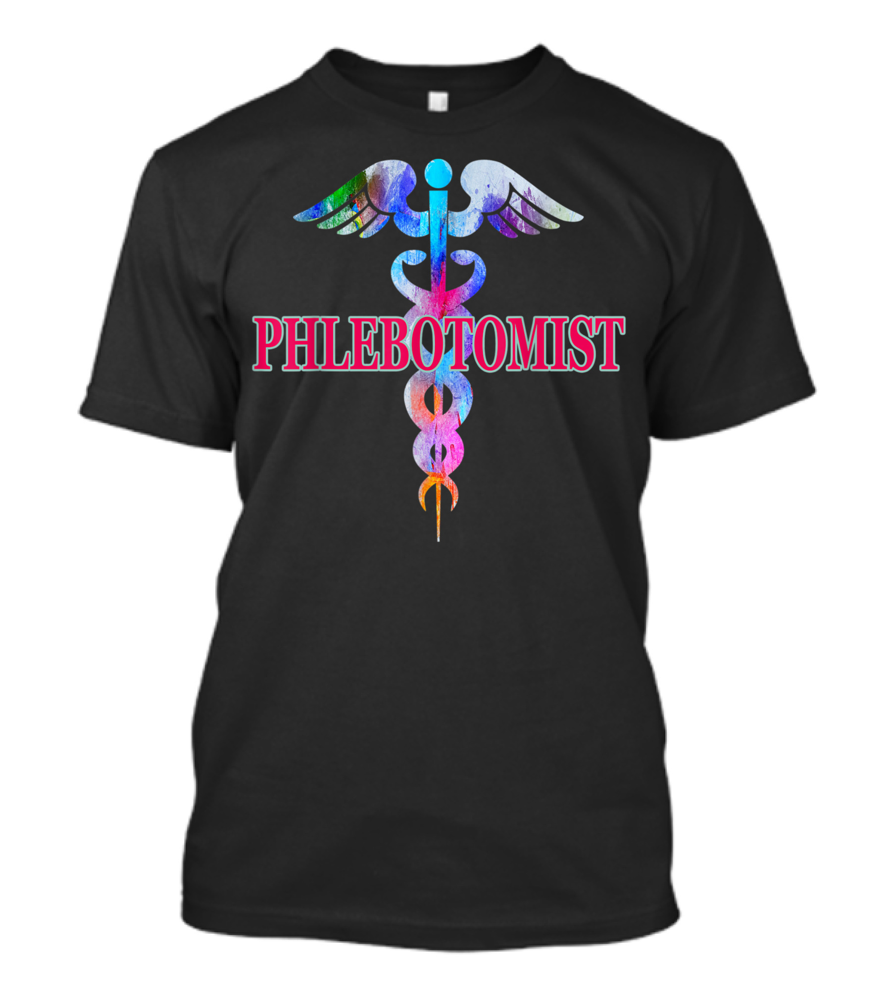 Phlebotomy Caduceus Phlebotomist Colorful T-Shirt