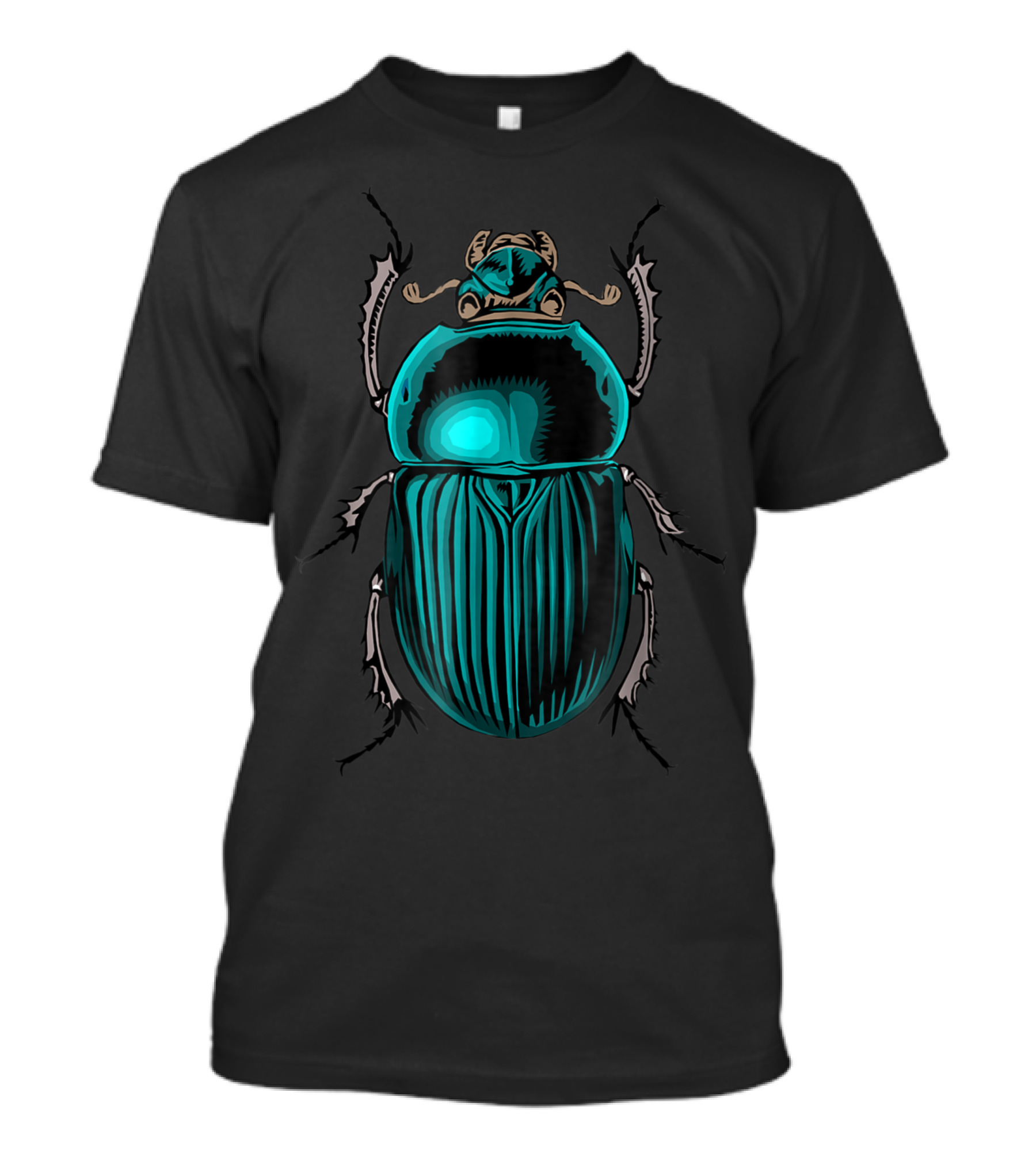 Scarab Beetle Shiny Blue Green Iconic Insect T-Shirt