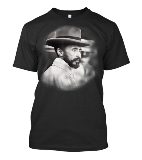 Selassie Ethiopian Emperor Haile Selassie Hat And Beard Image T-Shirt