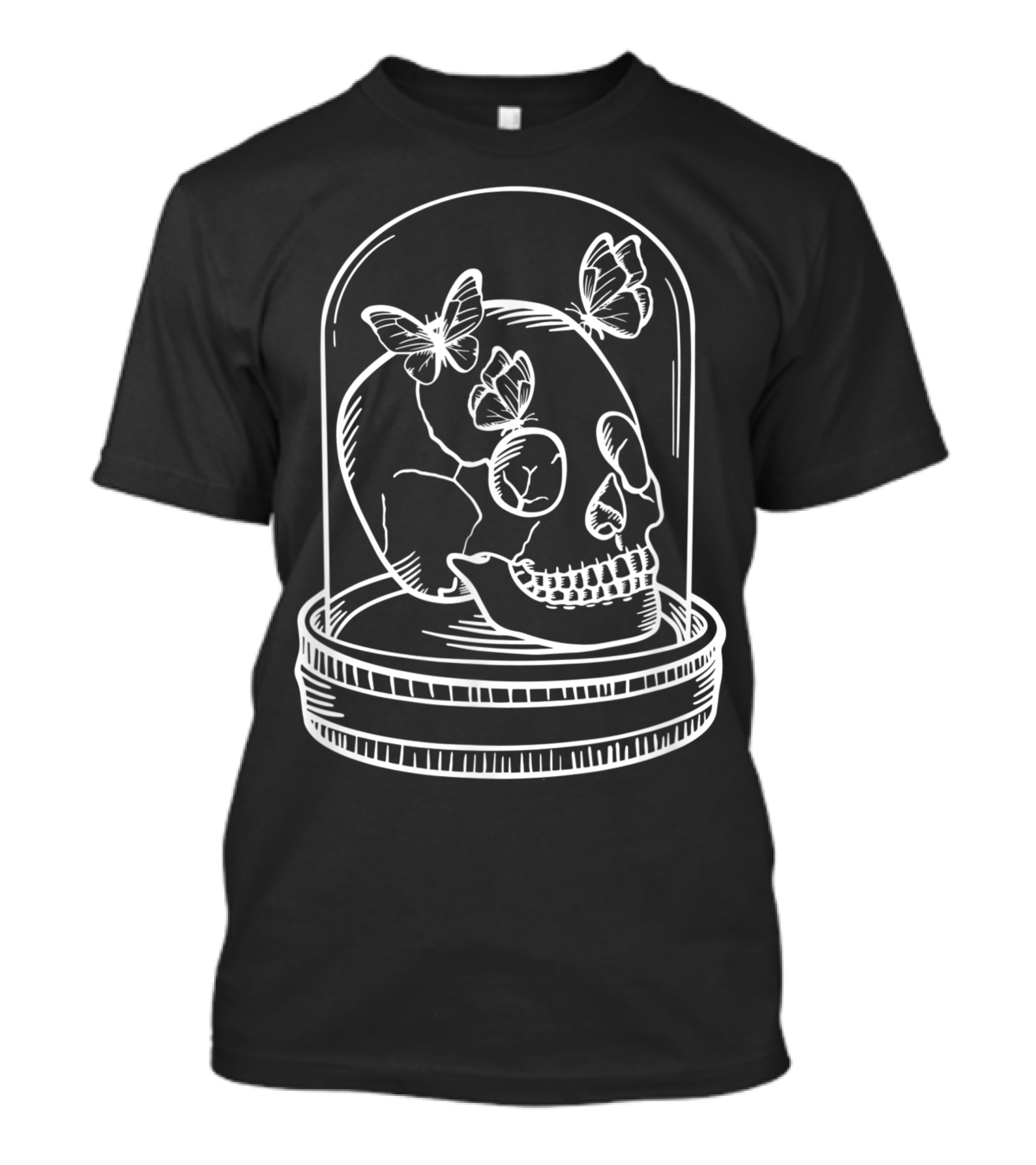 Skull Memento Mori Vanitas Butterfly Gothic Oddity Macabre T-Shirt