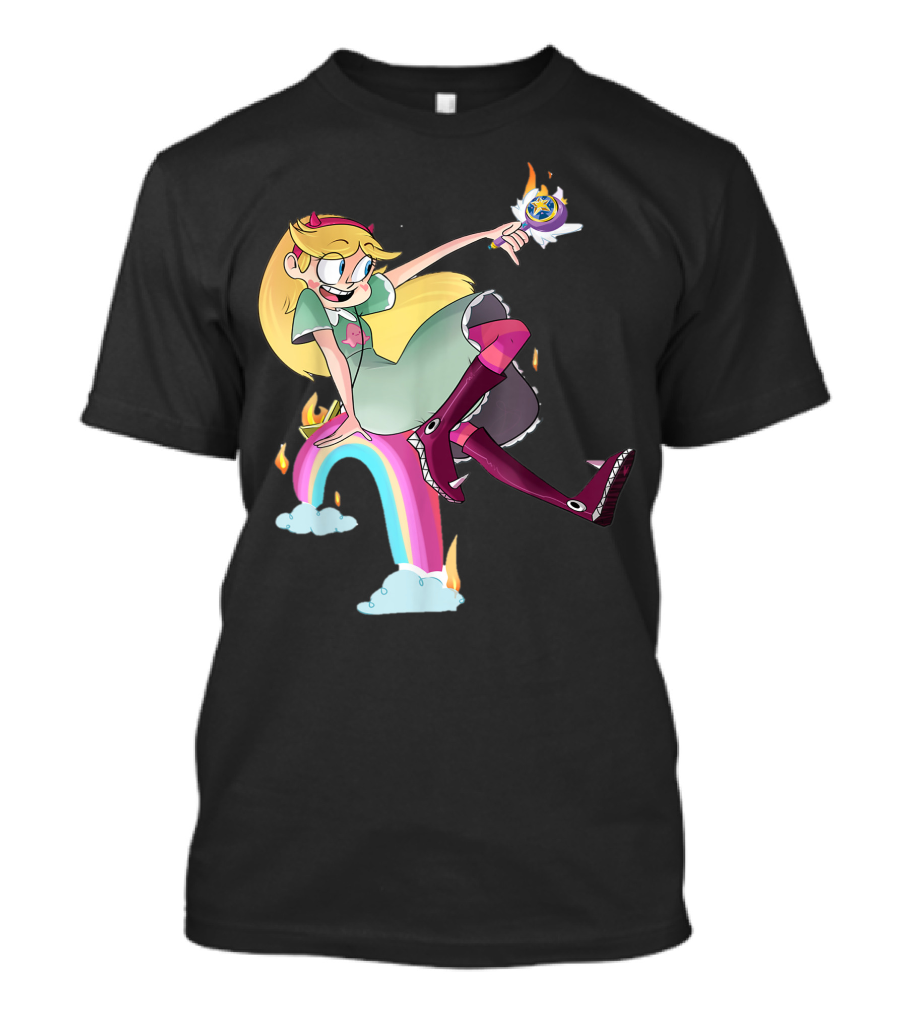 Star Vs The Forces Of Evil Wand And Rainbow Adventure T-Shirt