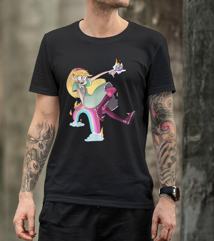 Star Vs The Forces Of Evil Wand And Rainbow Adventure T-Shirt