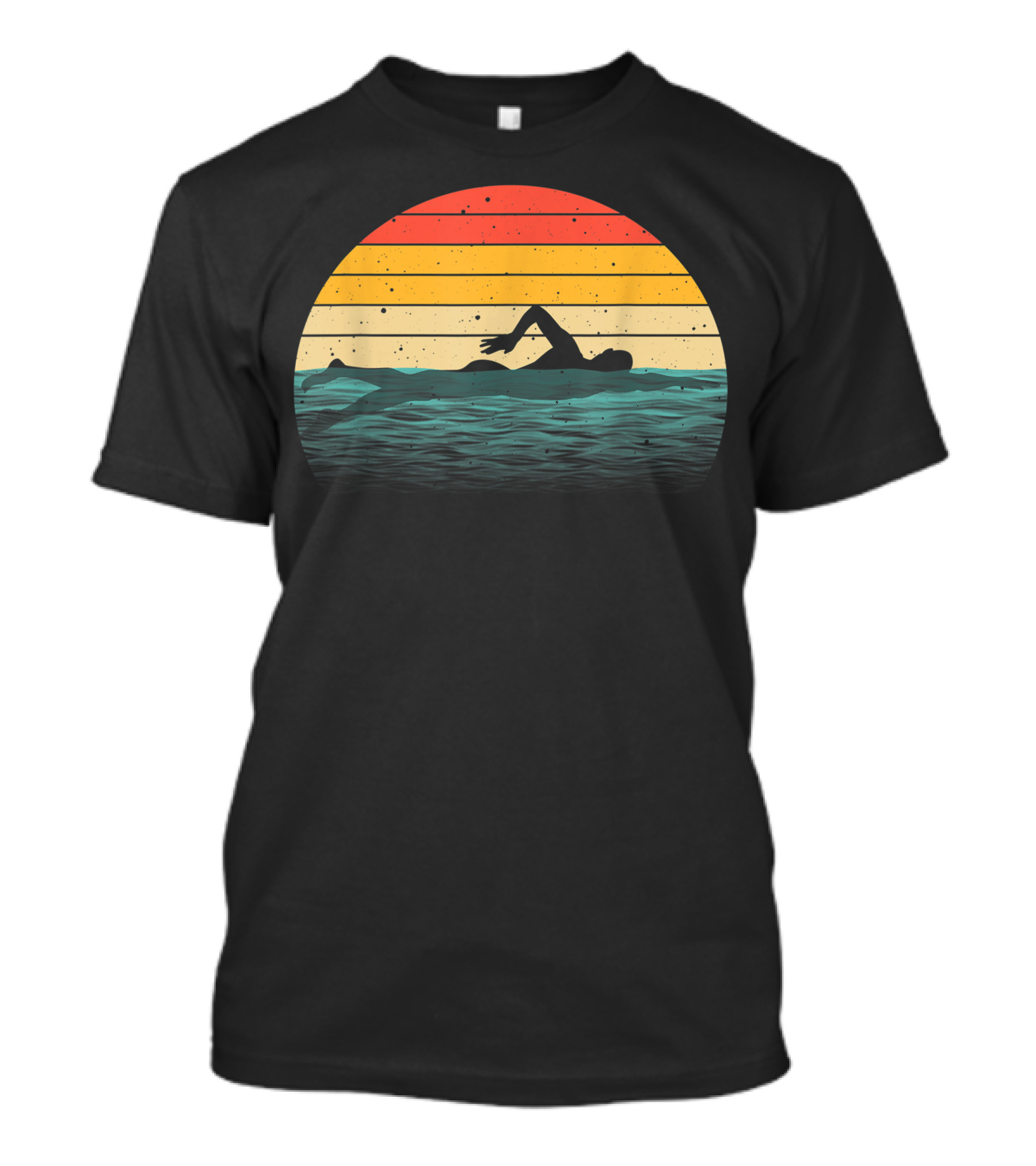 Swimming Women Swimmer Sunset T-Shirt
