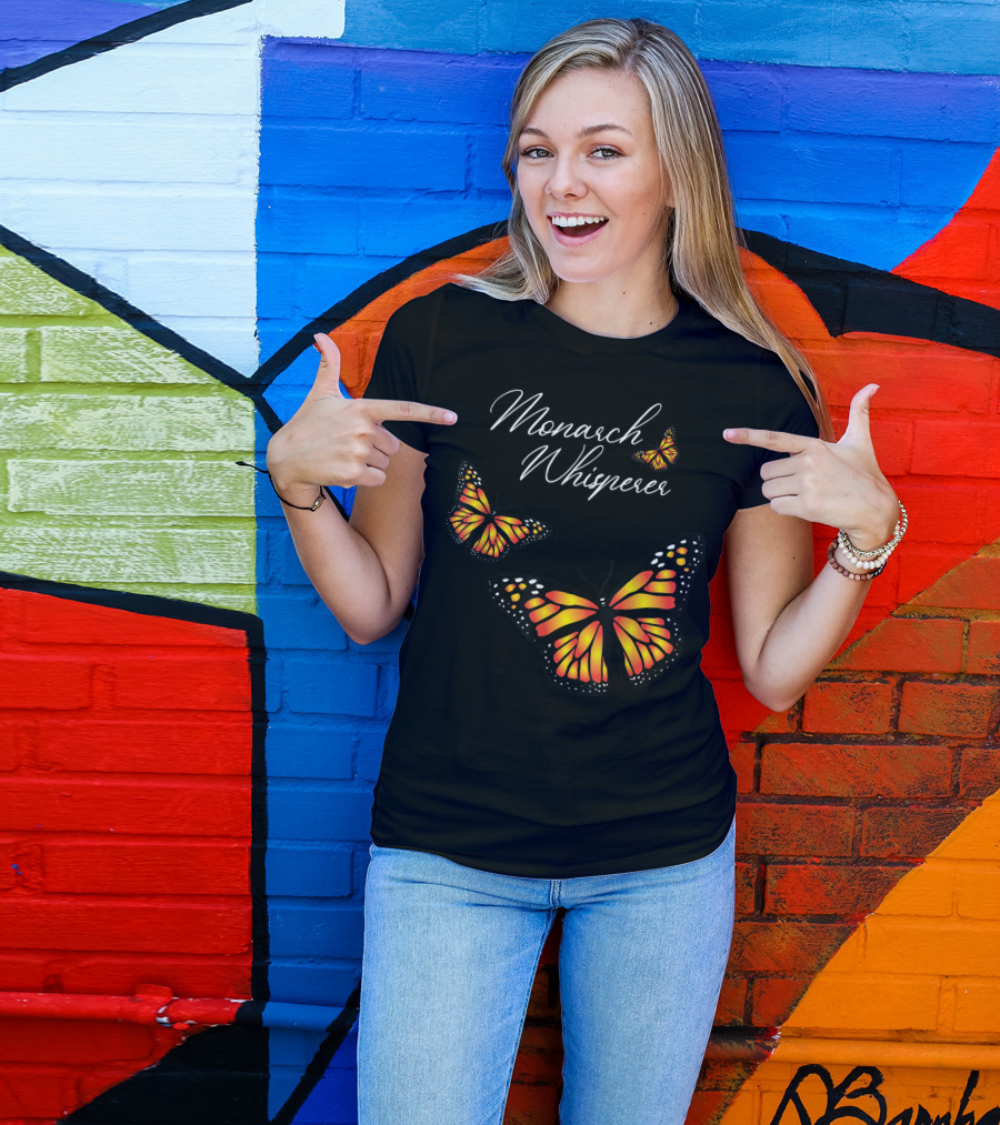 Monarch Whisperer Cute Entomology Butterflies Lover T-Shirt