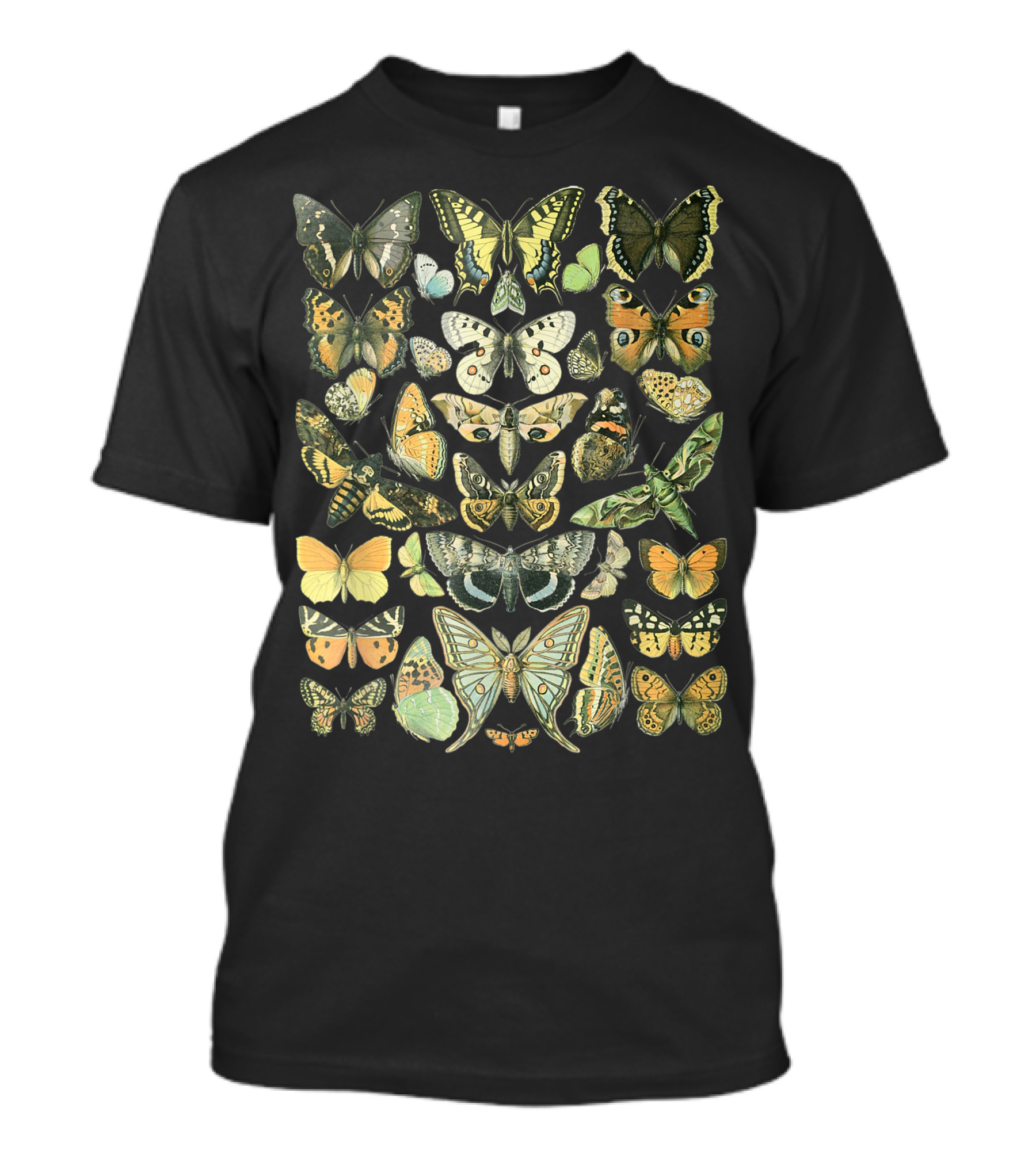 Vintage Butterfly Botanical Chart T-Shirt