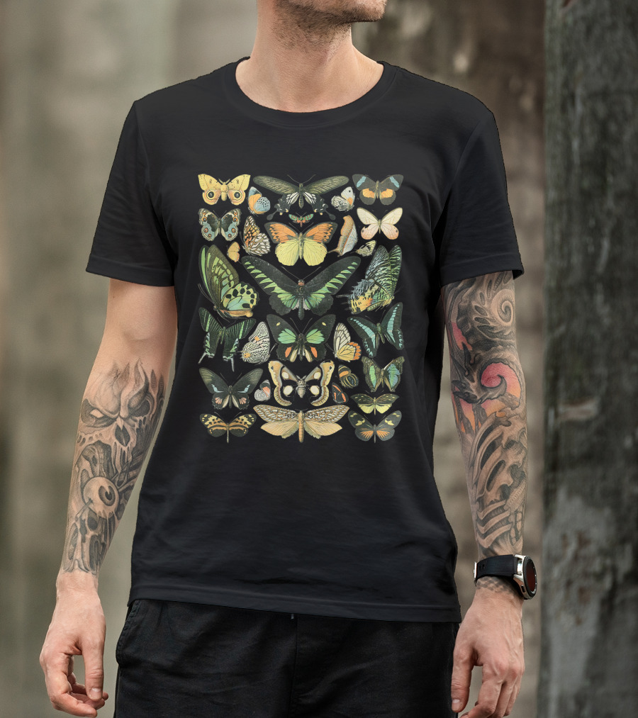 Vintage Butterfly Chart Collection T-Shirt