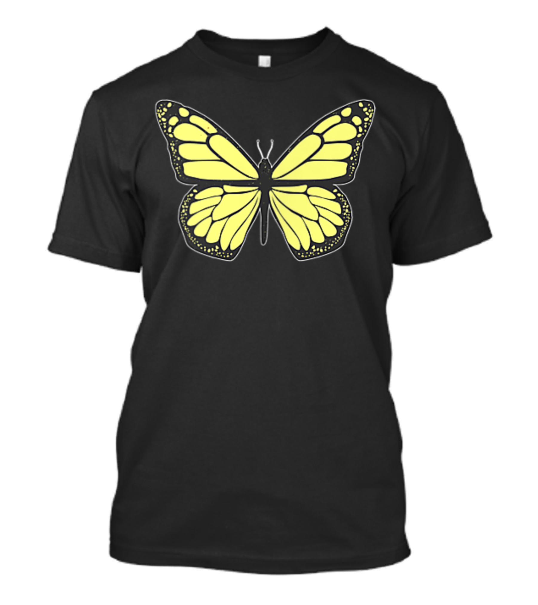 Yellow Butterfly Soft Grunge Aesthetic Clothing Girls T-Shirt