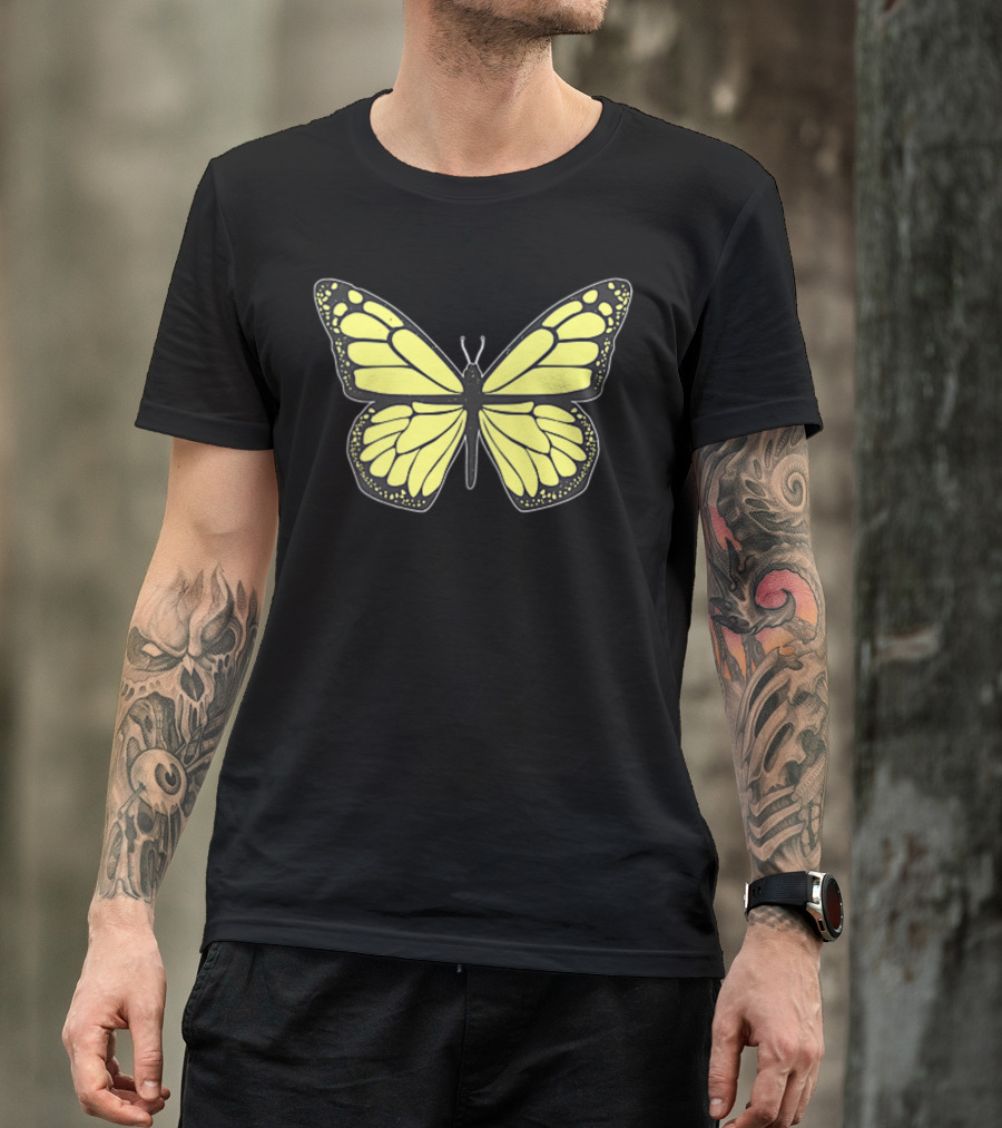 Yellow Butterfly Soft Grunge Aesthetic Clothing Girls T-Shirt