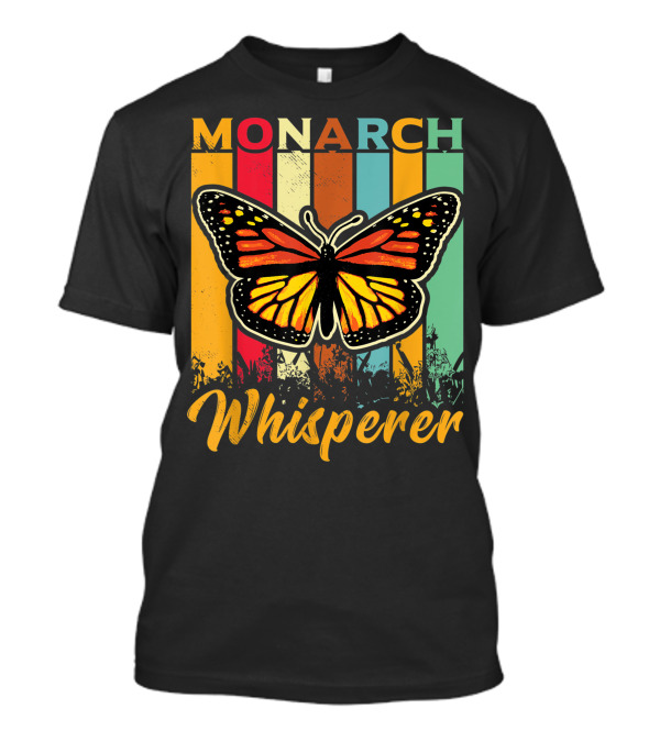 Monarch Butterfly Whisperer Vintage Entomology Colors T-Shirt