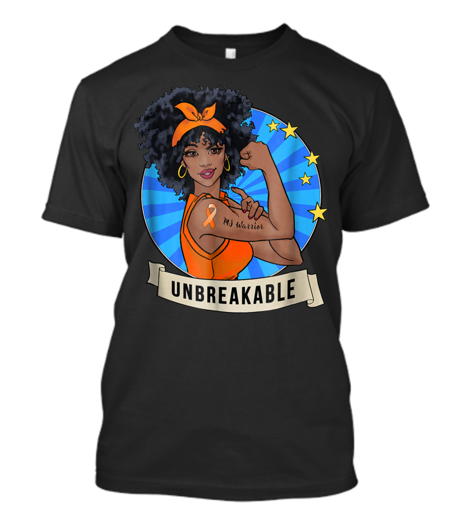 Unbreakable MS Warrior Multiple Sclerosis Awareness T-Shirt