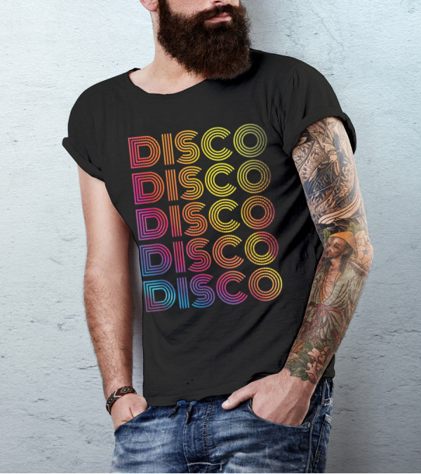DISCO DISCO DISCO 70S 80S Party Vintage Old School T-Shirt