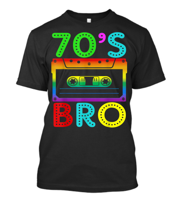 70s Bro Cassette Rainbow Halloween Family Matching Costume B0 T-Shirt