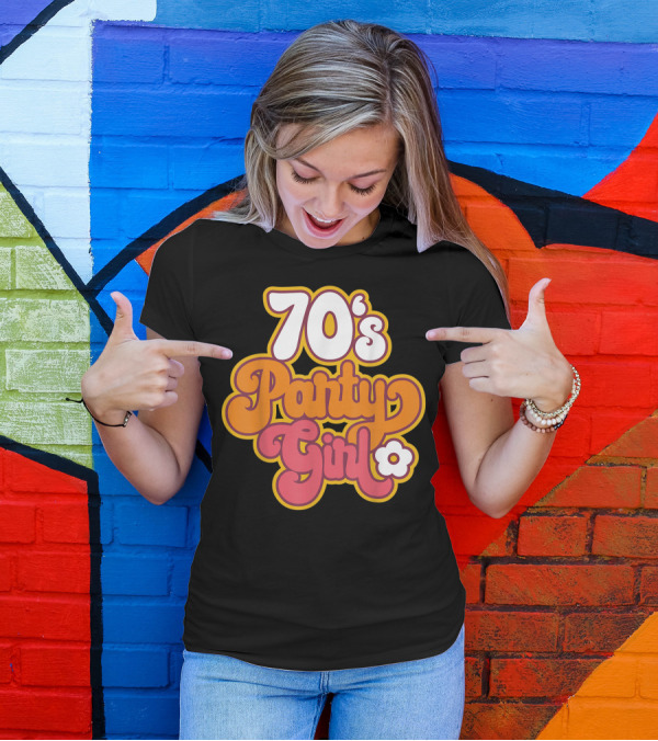 70s Party Girl Disco Halloween Costume T-Shirt