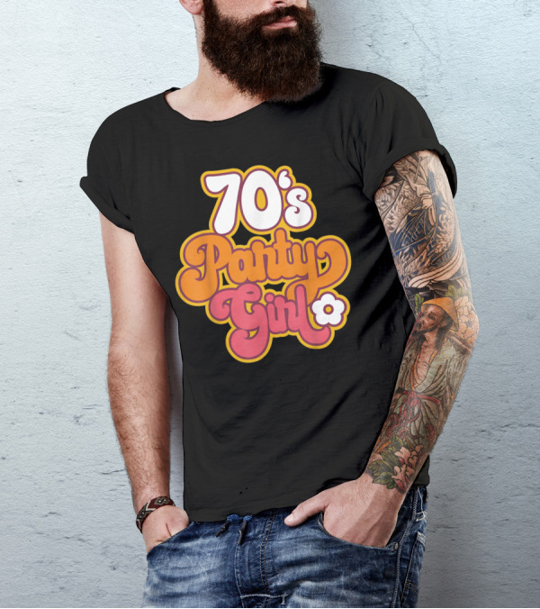 70s Party Girl Disco Halloween Costume T-Shirt