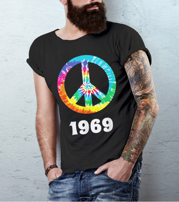 1969 Year Class Reunion Hippie Peace Sign Anniversary T-Shirt