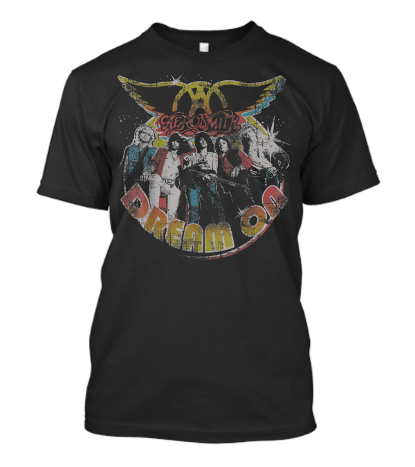Aerosmith Dream On Vintage Band Logo And Members T-Shirt
