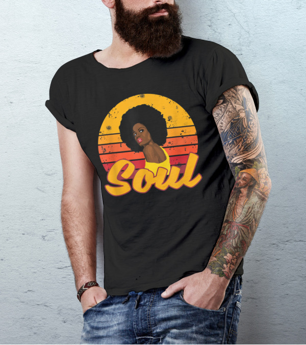 Soul Afro Disco Melanin Queen Funk 70s 80s T-Shirt