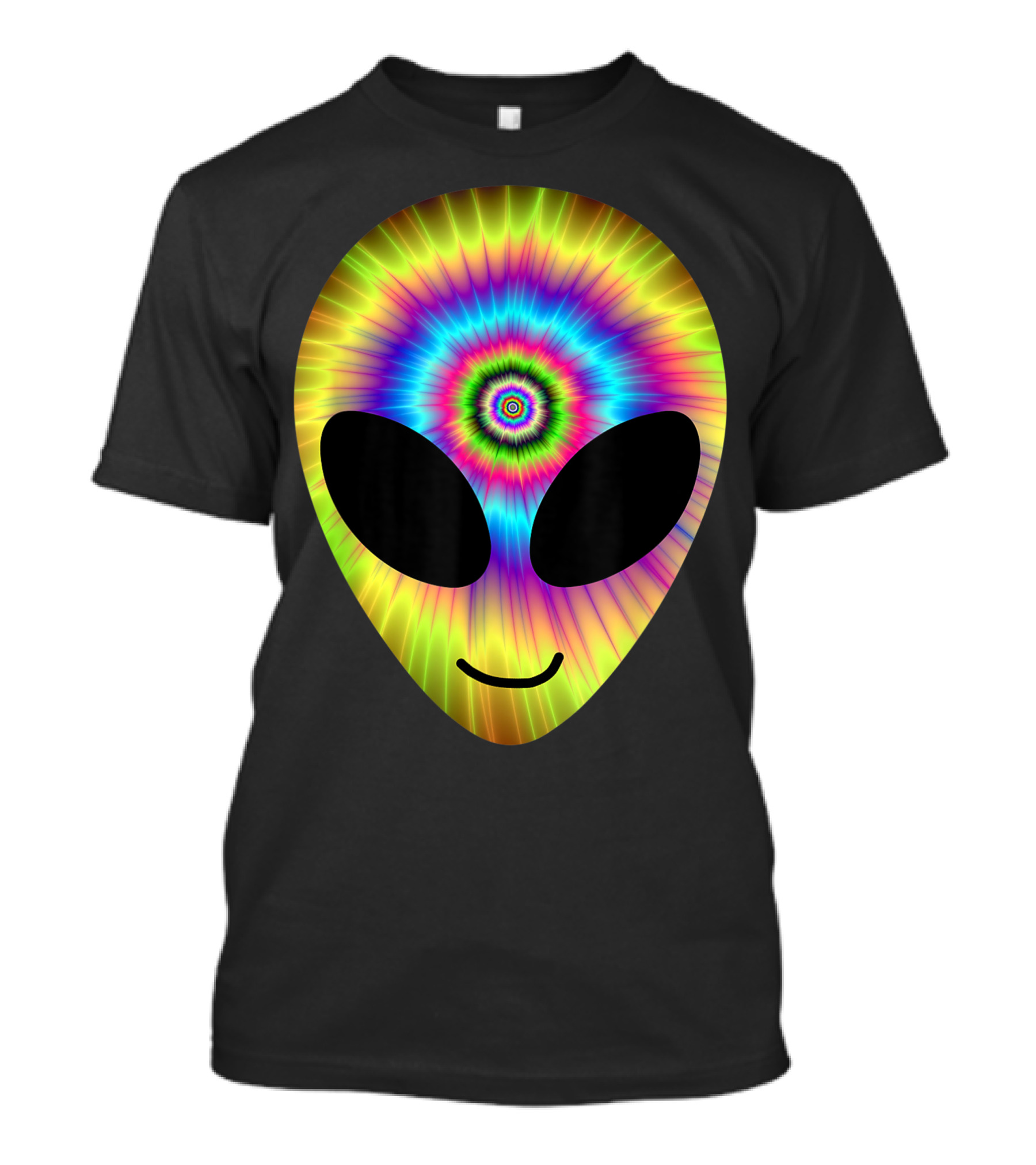 Alien Tie Dye Psychedelic 90s Head T-Shirt