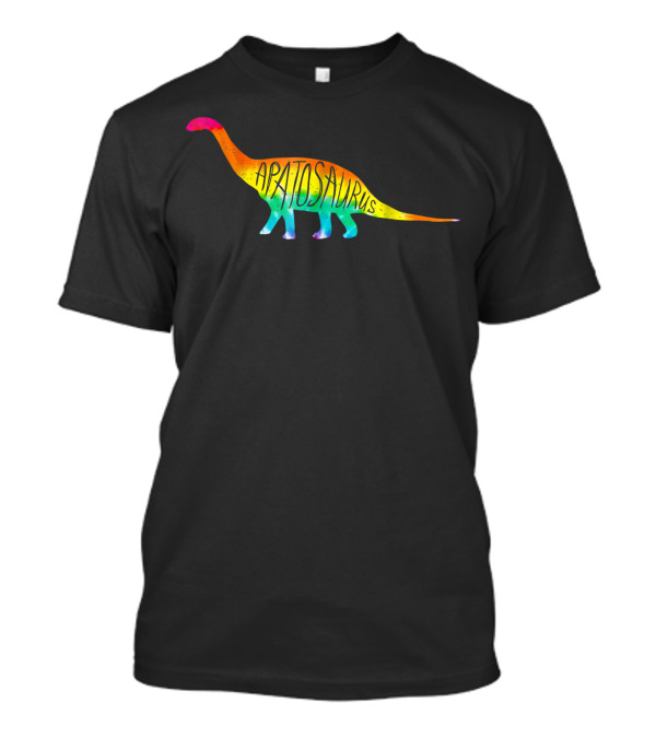 Apatosaurus Rainbow Trippy Hippie Tie Dye Dinosaur T-Shirt