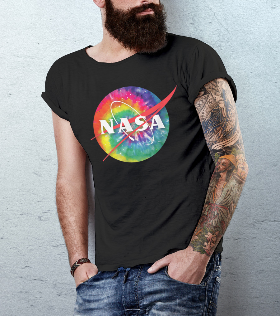 Awesome Tie Dye NASA Hippie T-Shirt