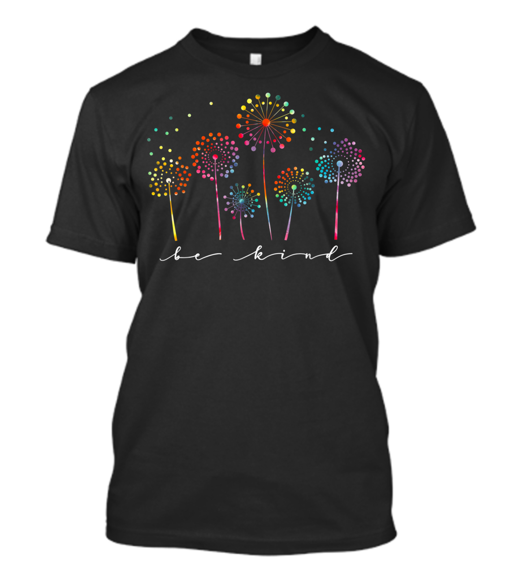 Be Kind Rainbow Dandelion Tie Dye Anti Bullying Peace T-Shirt