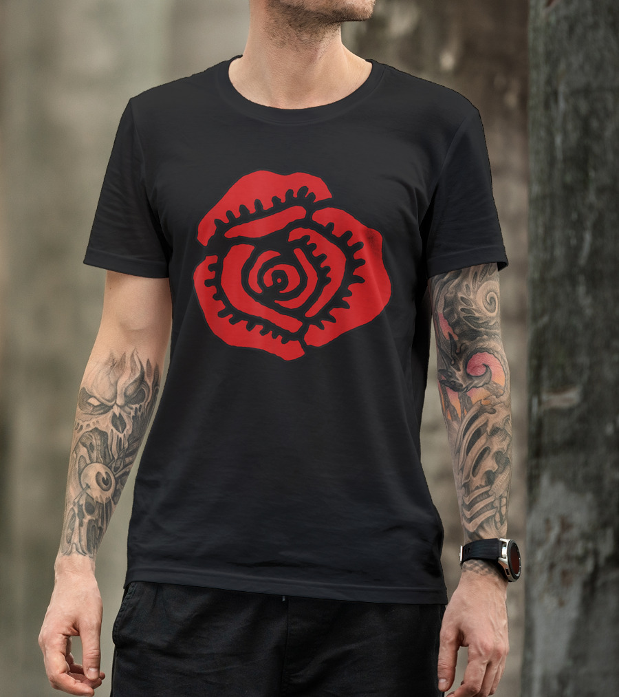 Begonia Red Scarlet Festival Jam Band Hippie Floral T-Shirt