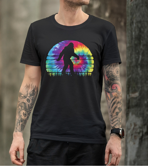 Hippie Tie Dye Sasquatch Believe In Bigfoot T-Shirt
