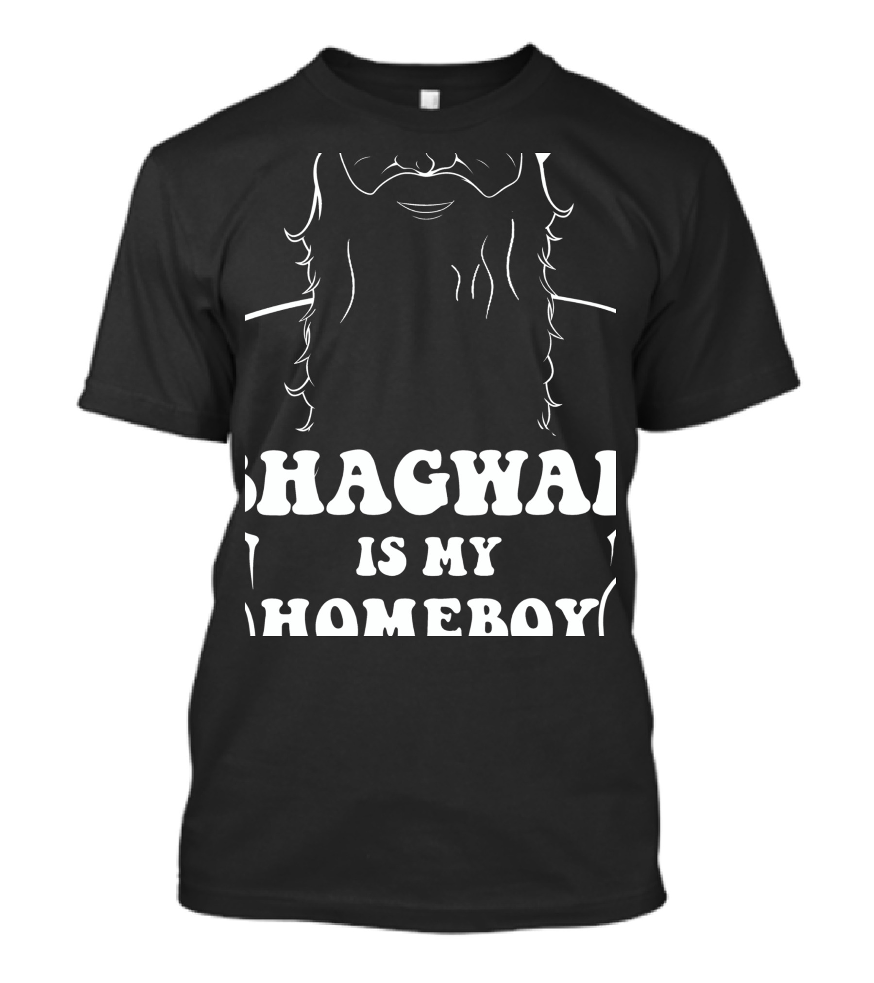 Bhagwan Is My Homeboy Shaggy Beard Blackbluegrey T-Shirt